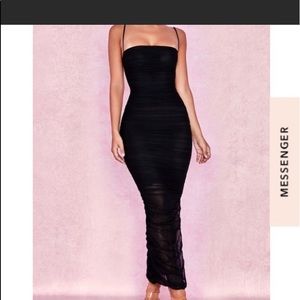 'FORNARINA'
Black Organza Mesh Maxi Dress (S)